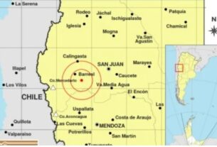 Se registró un fuerte sismo al oeste de la ciudad de San Juan