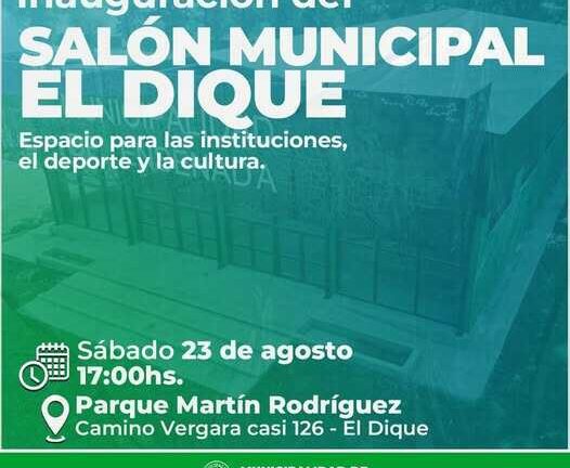 Siguen las inauguraciones: salón municipal El Dique
