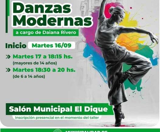 Taller de danzas modernas en El Dique