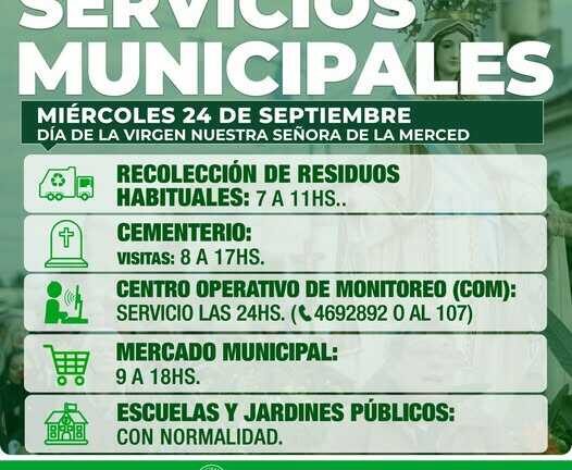 Servicios municipales el  de Septiembre