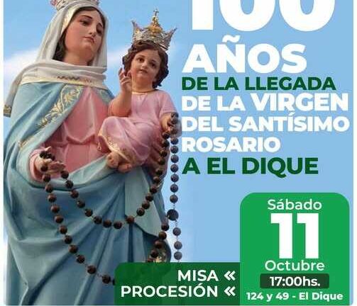 100 años de la llegada de la Virgen del Santísimo Rosario a El Dique