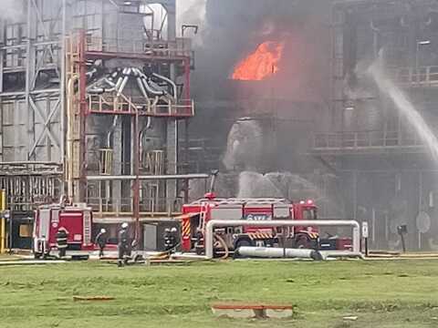 Incendio en la Refinería YPF La Plata