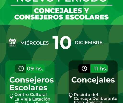 Nuevo Período: Asumen Consejeros Escolares y Concejales