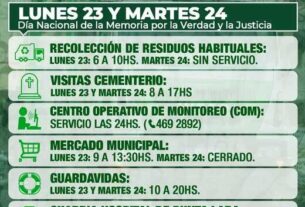 Servicios municipales en Ensenada durante el lunes 23 y martes 24 de marzo