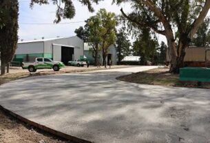 Pavimentación interna en el parque Martín Rodríguez