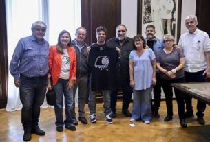 Kicillof recibió a autoridades de la Internacional de Educación y refrentes del sindicalismo global