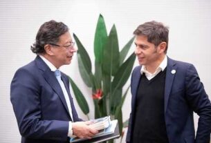 Kicillof se reunió con el presidente Gustavo Petro y la vice del Parlamento Europeo, Katarina Barley