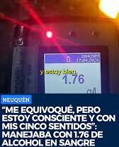 Manejaba con 1.76 de alcohol en sangre