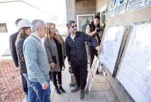Larroque supervisó las obras del Complejo Abasto del OPNyA junto a Katopodis y Vila