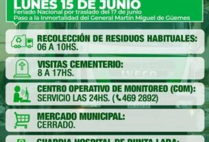 Servicios municipales en Ensenada durante el lunes 15 de junio