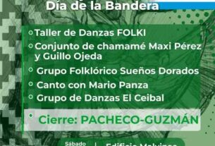 Patio de folklore en Malvinas