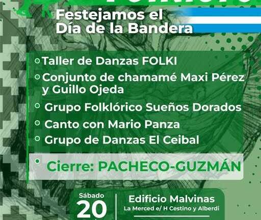 Patio de folklore en Malvinas