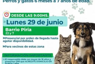 Entrega de turnos para castraciones