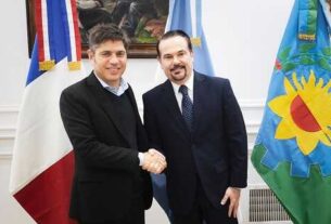 Kicillof se reunió con el embajador de Francia