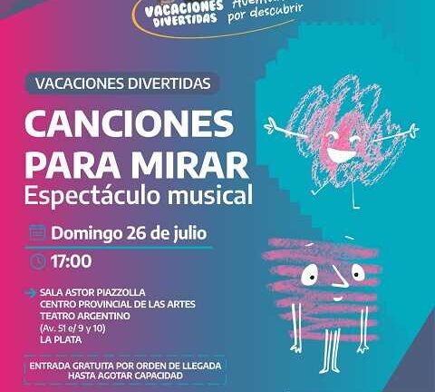 «Canciones para mirar» llega al Teatro Argentino con dos funciones gratuitas