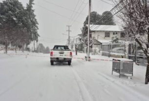 Temporal de nieve en Río Negro: suspendieron las clases y hay cortes preventivos