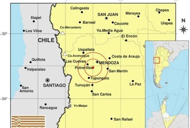 Un sismo de 4,3 grados sacudió la provincia de Mendoza durante la madrugada