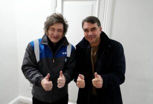 Milei confirmó que viajará en julio a Brasil para apoyar a Flavio Bolsonaro