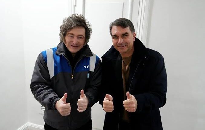 Milei confirmó que viajará en julio a Brasil para apoyar a Flavio Bolsonaro