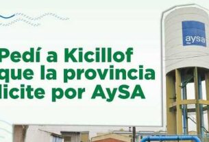 Fernando Gray solicitó a Kicillof que la provincia participe en la licitación de AYSA