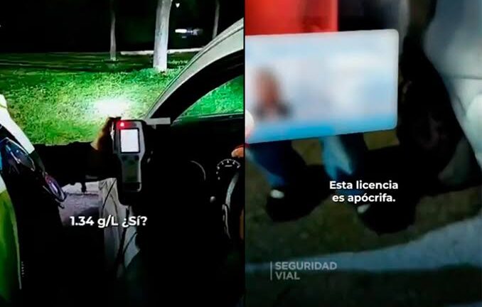 Manejaba borracho y con una licencia de conducir falsa por la autopista Riccheri