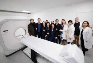 Kicillof recorrió la nueva sala de Tomografía del Hospital Ramón Carrillo