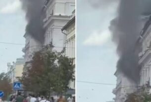 Zelenski denunció que un dron ruso impactó el cuartel general del Servicio de Seguridad de Ucrania