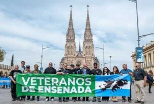 Peregrinación a Luján con los Veteranos de Malvinas