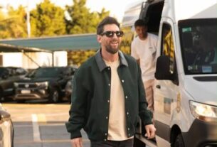 Lionel Messi llegó al predio de la AFA en Ezeiza