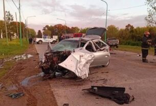 Perdió el control de su auto, se cruzó de carril y casi causa una tragedia vial